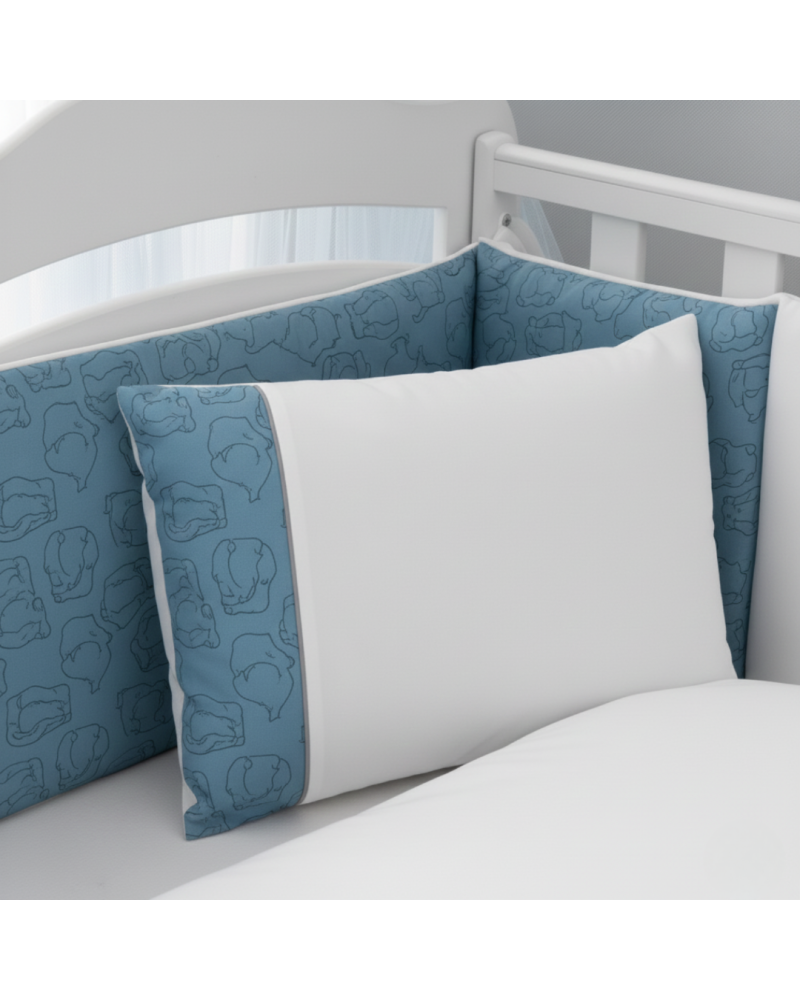 Σετ Προίκας 9τμχ 70*140 Elephant Blue