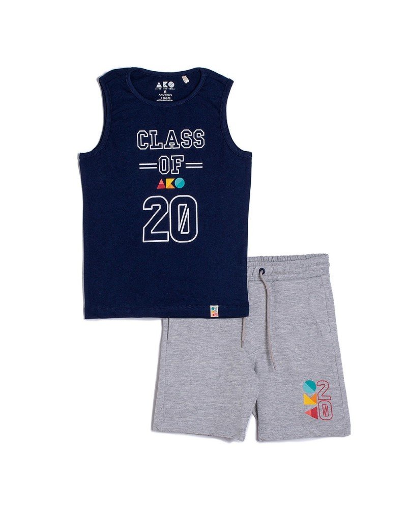 Σετ Αμάνικο Μπλουζάκι Με Βερμούδα Class Of 20
