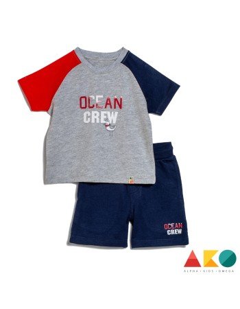 Σετ Κοντομάνικο Μπλουζάκι Με Βερμούδα Ocean Crew