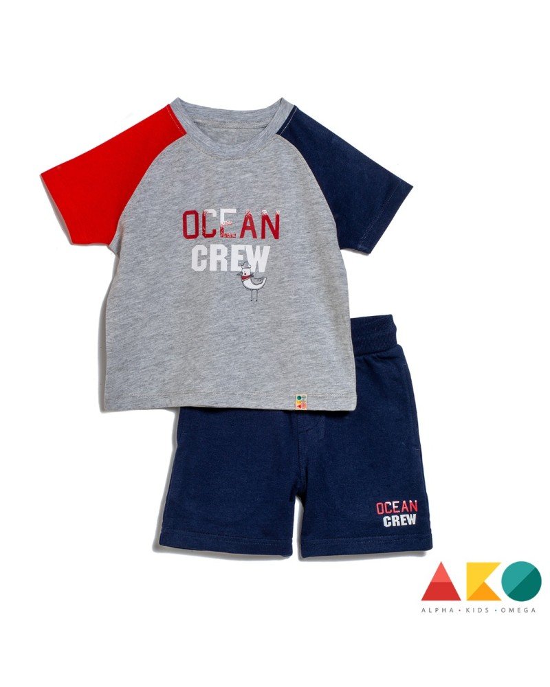 Σετ Κοντομάνικο Μπλουζάκι Με Βερμούδα Ocean Crew